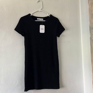 Elodie Black Textured mini Dress - Size M